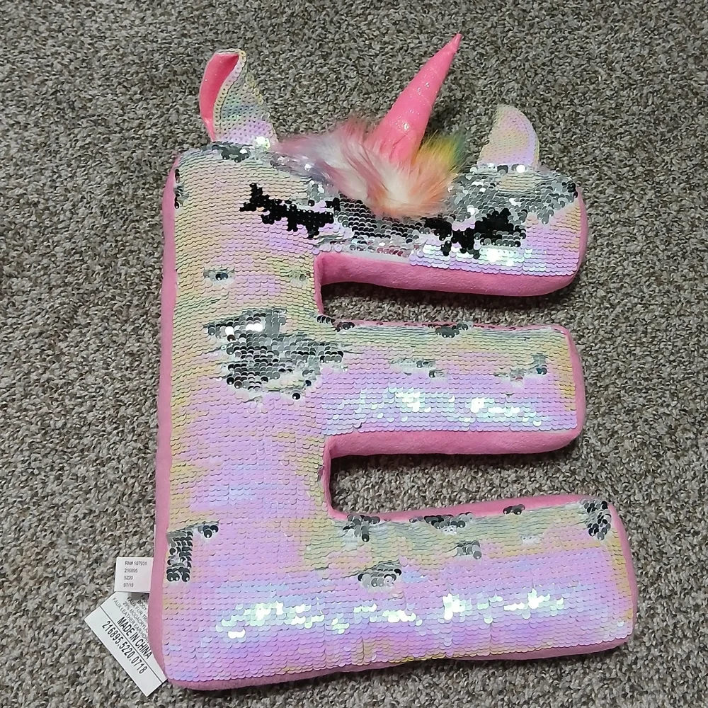 Pink Sequin Unicorn Letter‎ 